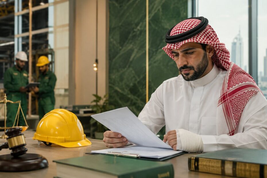 غلاف قانوني عن إصابة العمل وحقوق العامل